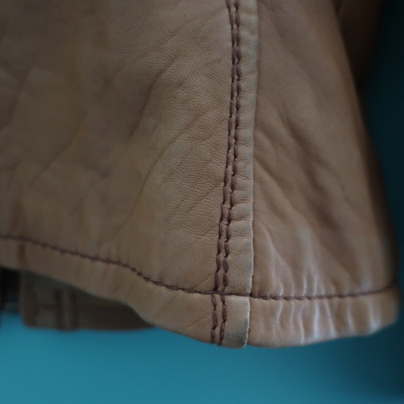 MICHAEL KORS - Tan Leather Jacket - Picture 4 of 8